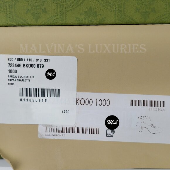 GUCCI SHOES T-STRAP BLACK LEATHER DOUBLE G LOGO SLINGBACK PUMPS sz 40.5 10.5 - Picture 15 of 15